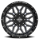 Lethal Wheels Brawler LT03 20x12 -44 Gloss Black Milled