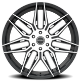 Lethal Wheels Elite LS04 24x9 +30 Gloss Black Brushed Face