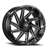 Lethal Wheels Marksman LT04 20x10 -12 Gloss Black Milled