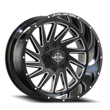Lethal Wheels Scope LT01 20x10 -12 Gloss Black Milled