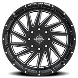 Lethal Wheels Scope LT01 22x12 -44 Gloss Black Milled