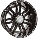 20 inch Black wheels, 35s MT tires, and 7 inch lift kit