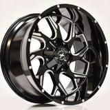 Package Deal of 20" Wheels, tires and 2" Level Kit (set of 4)