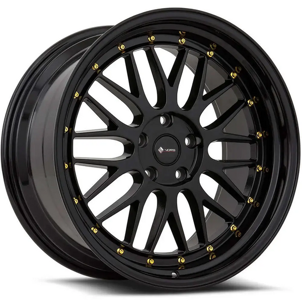 Vors VR8 19x8.5 +35 (4) W/ Black lugs & HubCentric rings