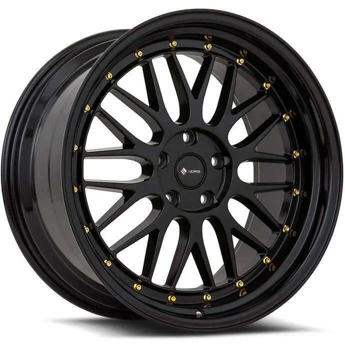 Vors VR8 19x8.5 +35 (4) W/ Black lugs & HubCentric rings