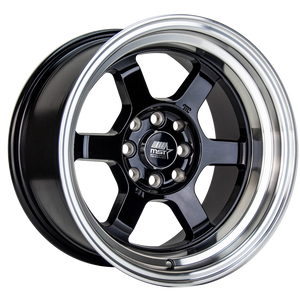 Time Attack | Black w/Machined Lip | 15x8.0 | 4x100/4x114.3 | 0mm
