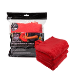 HAPPY ENDING EDGELESS MICROFIBER TOWELS, 16"X16" (3 PACK)