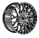 JNC039 | Black Machines Face | 18x9.5 | 5x114.3 | +35mm | CB: 73.1