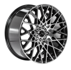 JNC039 | Black Machines Face | 18x9.5 | 5x114.3 | +35mm | CB: 73.1