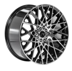 JNC039 | Black Machines Face | 18x8.5 | 5x114.3 | +35mm | CB: 73.1