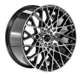 JNC039 | Black Machines Face | 18x9.5 | 5x114.3 | +35mm | CB: 73.1