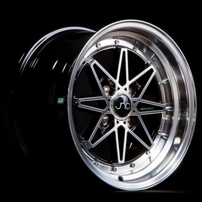 JNC002 | Black Machined Face | 15x8 | 4x100 | +25mm | CB: 73.1