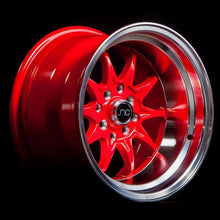 JNC003 | Red Machined Lip | 15x9 | 4x100/4x114.3 | +0mm | CB: 73.1