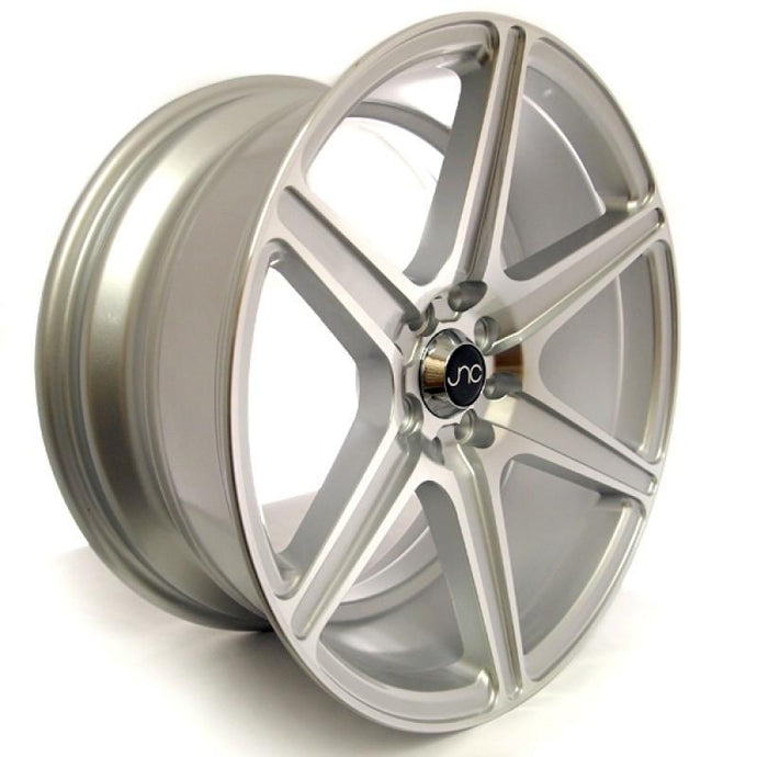JNC037 | Silver Machined Face | 17x8 | 4x100/4x114.3 | +28mm | CB: 73.1