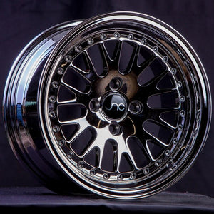 JNC001 | Black Chrome | 15x8 | 4x100 | +25mm | CB: 73.1