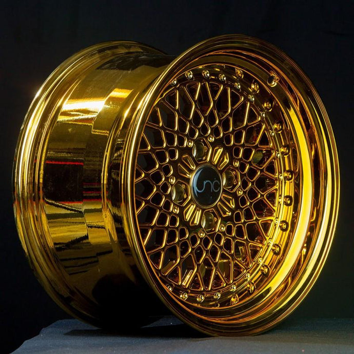 JNC045 | Gold Platinum | 18x9.75 | 5x114.3 | +20mm | CB: 73.1