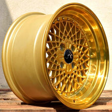 JNC045 | Transparent Gold w/ Gold Rivets | 15x8.25 | 4x100 | +10mm | CB: 73.1