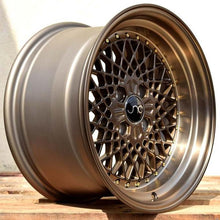 JNC045 | Machined Bronze w/ Gold Rivets | 15x8.25 | 4x100 | +10mm | CB: 73.1