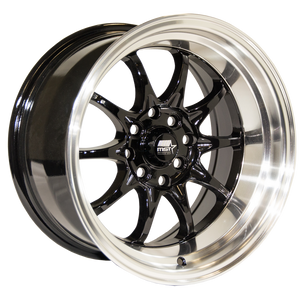 MT11 | Black w/Machine Lip | 16x8.0 | 5x100/5x114.3 | +15mm
