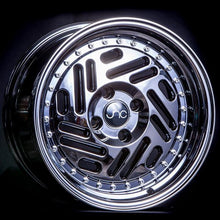 JNC035 | Black Chrome | 15x8 | 4x100 | +25mm | CB: 73.1