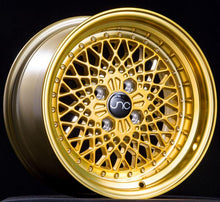 JNC045 | Transparent Gold w/ Gold Rivets | 15x8.25 | 4x100 | +10mm | CB: 73.1