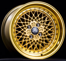 JNC045 | Transparent Gold w/ Gold Rivets | 15x8.25 | 4x100 | +10mm | CB: 73.1
