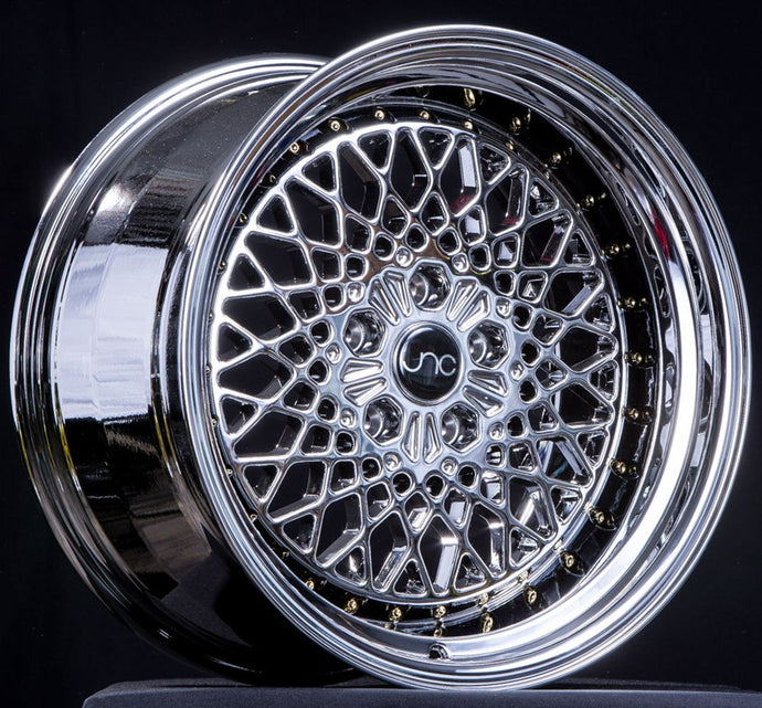 JNC045 | Platinum w/ Gold Rivets | 18x9.75 | 5x114.3 | +20mm | CB: 73.1