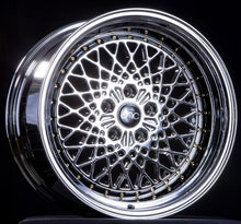 JNC045 | Platinum w/ Gold Rivets | 15x8.25 | 4x100 | +10mm | CB: 73.1