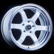 JNC013 | White Machined Lip | 15x8 | 4x100 | +20mm | CB: 73.1
