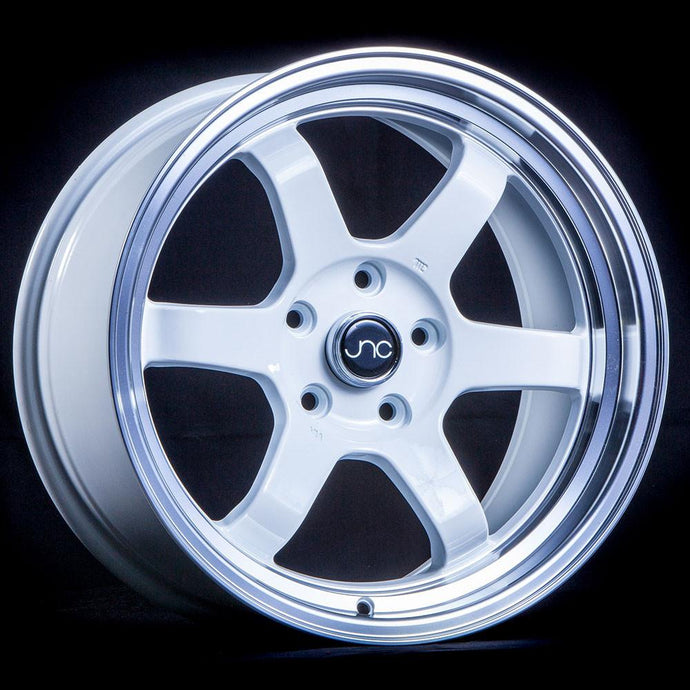 JNC013 | White Machined Lip | 15x8 | 4x100 | +20mm | CB: 73.1