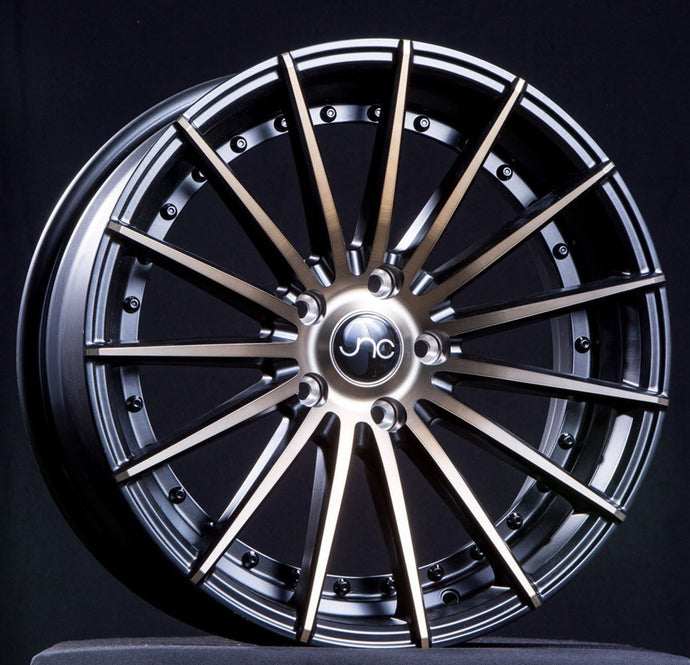 JNC042 | Matte Black Machined Bronze Face | 20x10 | 5x114.3 | +38mm | CB: 73.1