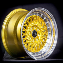 JNC031 | Candy Gold Machined Lip Chrome Rivets | 16x8 | 4x100/4x114.3 | +20mm | CB: 73.1