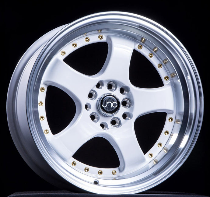 JNC017 | White Machined Lip | 19x10.5 | 5x114.3 | +25mm | CB: 73.1