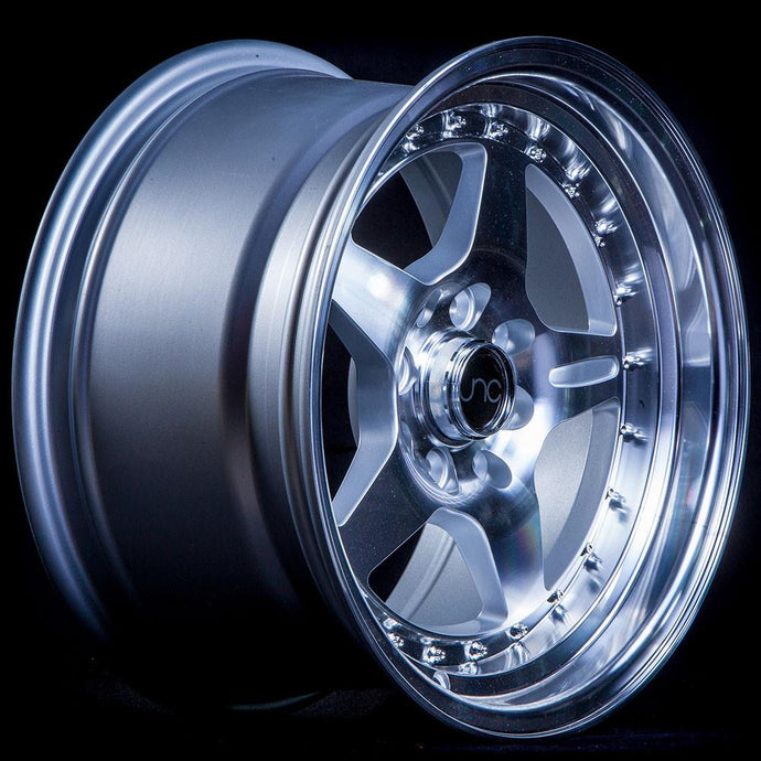 JNC009 | Silver Machined Face | 15x8 | 4x100/4x114.3 | +25mm | CB: 73.1