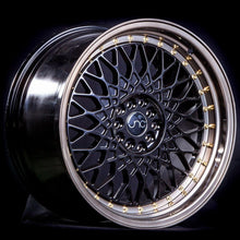 JNC031 | Matte Black Machined Bronze Gold Rivets | 18x9.5 | 5x100/5x114.3 | +35mm | CB: 73.1
