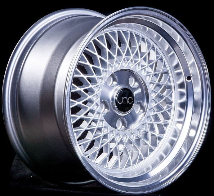 JNC031 | Silver Machined Lip | 15x8 | 4x100 | +25mm | CB: 73.1