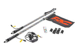 Whip Mount | Bed | 4' Multl-Color LED Whip Pair | Polaris General (17-22)/Ranger (14-21)
