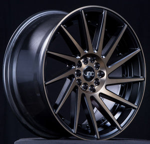JNC051 | Matte Black Machined Bronze Face | 19x9.5 | 5x100/5x114.3 | +30mm | CB: 73.1