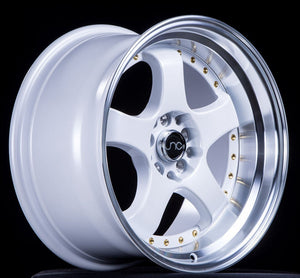 JNC017 | White Machined Lip | 19x10.5 | 5x114.3 | +25mm | CB: 73.1