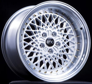JNC045 | Silver Machined Lip w/ Gold Rivets | 18x9.75 | 5x114.3 | +20mm | CB: 73.1