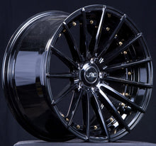 JNC042 | Gloss Black Gold Rivets | 18x9.5 | 5x114.3 | +35mm | CB: 73.1