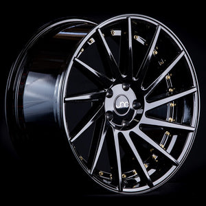 JNC051 | Gloss Black/Gold Rivets | 19x8.5 | 5x120 | +35mm | CB: 72.6