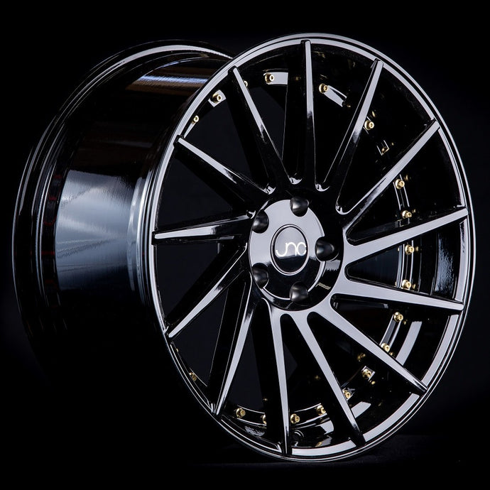 JNC051 | Gloss Black/Gold Rivets | 19x8.5 | 5x120 | +35mm | CB: 72.6