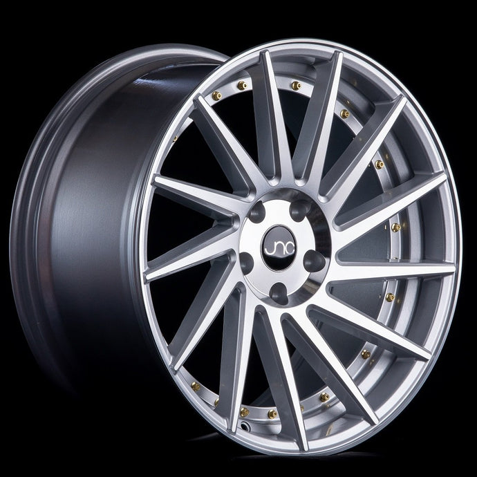 JNC051 | Silver Machine Face /Gold Rivets | 19x10.5 | 5x100/5x114.3 | +30mm | CB: 73.1