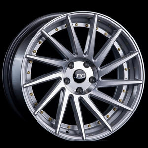 JNC051 | Silver Machine Face /Gold Rivets | 19x8.5 | 5x112 | +30mm | CB: 66.66