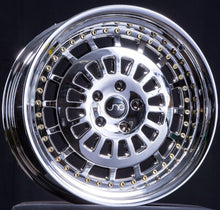 JNC046 | Platinum w/ Gold Rivets | 19x9.5 | 5x112 | +25mm | CB: 66.66