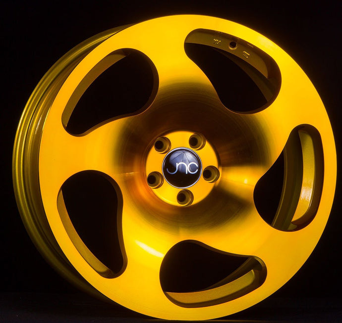 JNC036 | Transparent Gold | 18x8.5 | 5x112 | +35mm | CB: 66.66