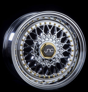 JNC004S | Hyper Black Gold Rivets | 15x8 | 4x100/4x114.3 | +20mm | CB: 73.1