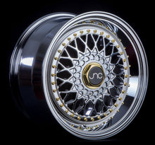 JNC004S | Hyper Black Gold Rivets | 15x8 | 4x100/4x114.3 | +20mm | CB: 73.1