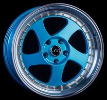 JNC034 | Teal Blue Machine Lip Gold Rivets | 18x10 | 5x114.3 | +25mm | CB: 73.1